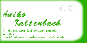 aniko kaltenbach business card